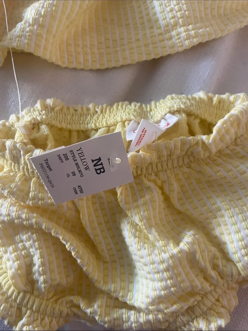 Cat & Jack Yellow Seersucker Tank Top & Bloomers Set